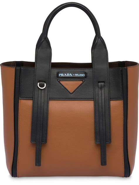 prada ouverture wide large brown|Prada totes crochet.